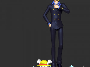 Sanji - One Piece Modelo de Impressão 3D