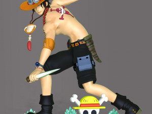 Portgas D Ace - One Piece 3D Принт Модель