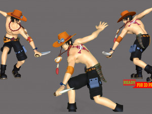 Portgas D Ace - One Piece 3D Принт Модель