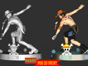 Portgas D Ace - One Piece 3D Принт Модель