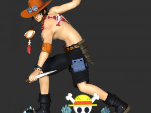 Portgas D Ace - One Piece 3D Принт Модель