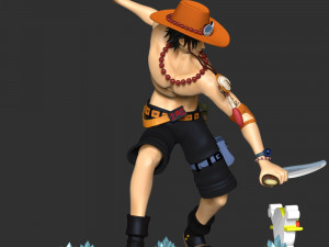 Portgas D Ace - One Piece 3D Принт Модель
