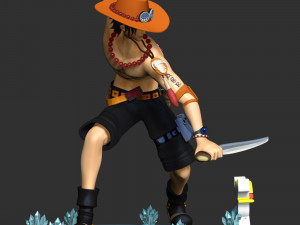 Portgas D Ace - One Piece 3D Принт Модель