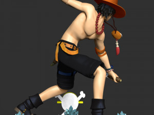 Portgas D Ace - One Piece 3D Принт Модель
