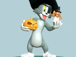 Tom - Jerry With Halloween 3D Print Model