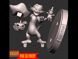 Tom - Jerry With Halloween 3D Print Model