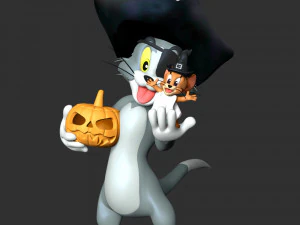 Tom - Jerry With Halloween 3D Print Model