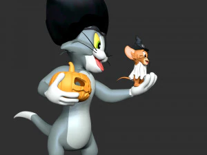 Tom - Jerry With Halloween 3D Print Model