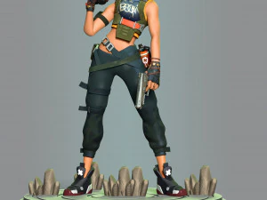Raze - Valorant 3D Print Model