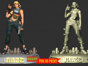 Raze - Valorant 3D Print Model