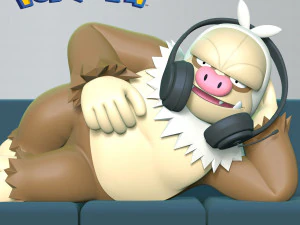 スレイキングポケモン - ヘッドフォンホルダー 3Dプリントモデル