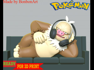 Slaking Pokemon - Headphone Holder 3D Print Model
