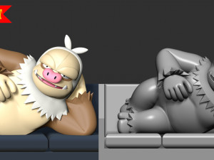 Slaking Pokemon - Headphone Holder 3D Print Model