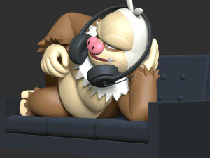 Slaking Pokemon - Headphone Holder 3D Print Model