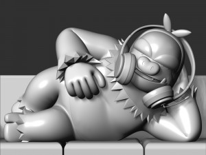 Slaking Pokemon - Headphone Holder 3D Print Model