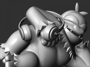 Slaking Pokemon - Headphone Holder 3D Print Model
