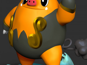 Pignite Pokemon - Pen-pencil Holder 3Dプリントモデル
