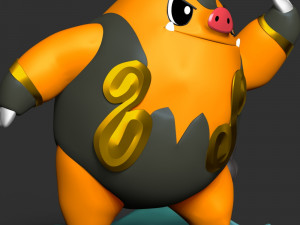 Pignite Pokemon - Pen-pencil Holder 3Dプリントモデル