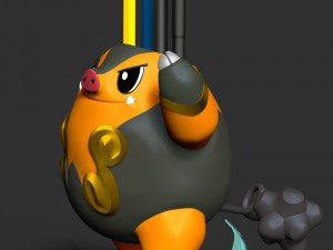 Pignite Pokemon - Pen-pencil Holder 3Dプリントモデル