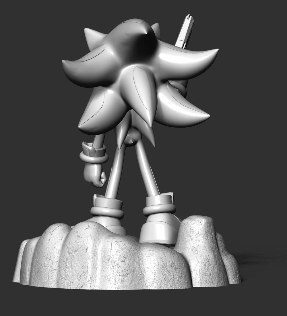 Shadow (Sonic the Hedgehog) by Solenoid, Download free STL model
