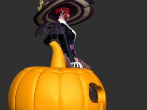 Witch With Halloween Modelo de Impressão 3D