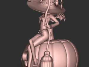 Witch With Halloween Modelo de Impressão 3D