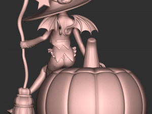 Witch With Halloween Modelo de Impressão 3D