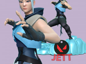 Jett - Valorant 3D Baskı Modeli
