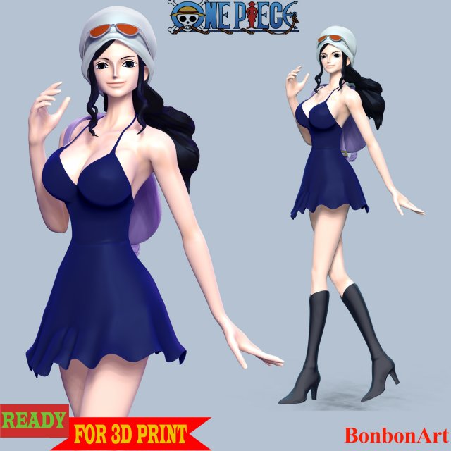 Nico Robin - One Piece 3D Print Model .c4d .max .obj .3ds .fbx .stl .blend 