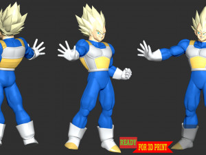 Vegeta SSJ - Dragon Ball Modèles 3D en vedette