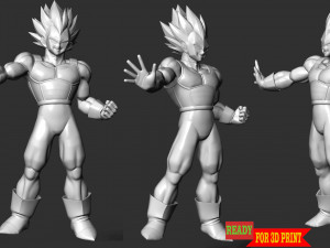 Vegeta SSJ - Dragon Ball Modèles 3D en vedette