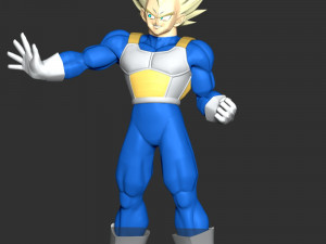 Vegeta SSJ - Dragon Ball Modèles 3D en vedette