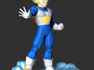 Vegeta SSJ - Dragon Ball Modèles 3D en vedette