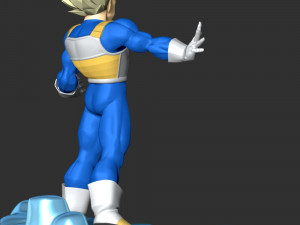 Vegeta SSJ - Dragon Ball Modèles 3D en vedette