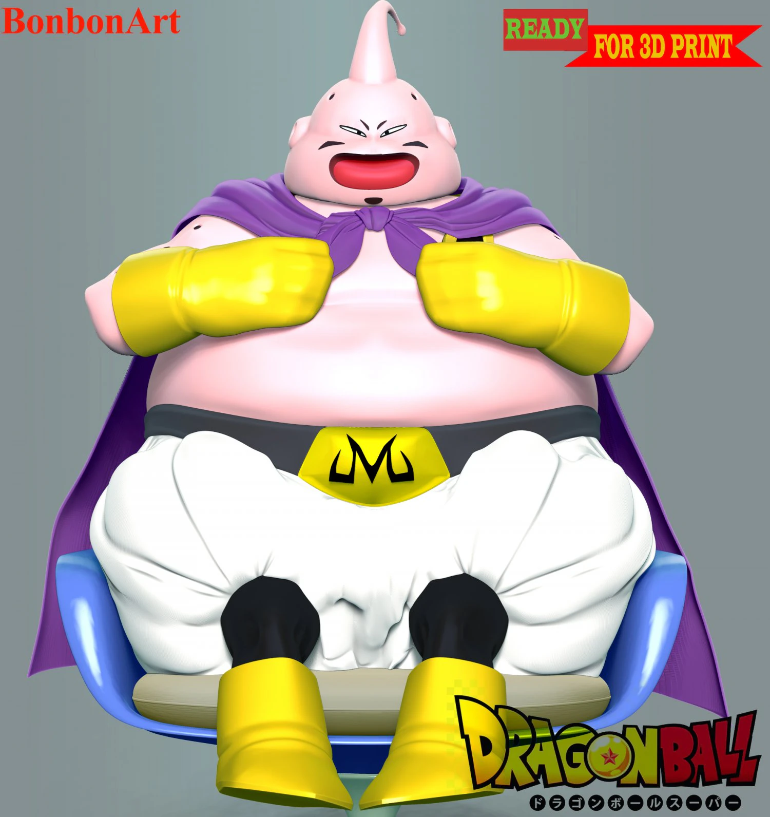 Buu - Dragon Ball Fanart Modelo de impresión 3D .c4d .max .obj .3ds .fbx .stl .blend