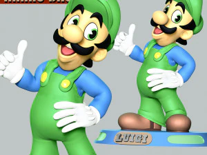 Luigi-Super Mario Bros Modello di stampa 3D