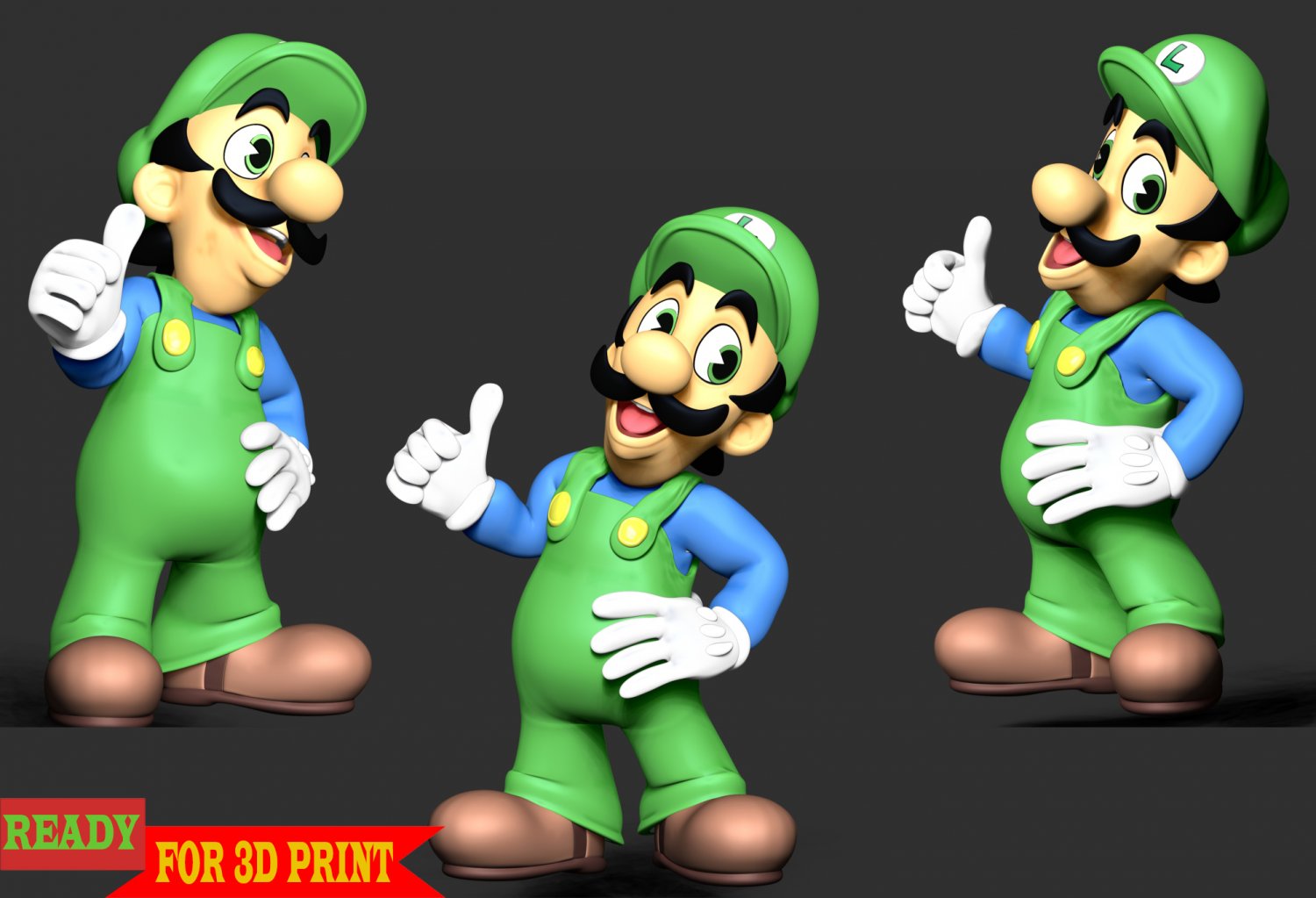 Super Mario and Luigi - 2 PACK - HI RES 3D PRINT FILES 3D print 3D model 3D  printable