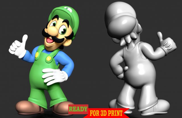 12 3D Printed Nintendo Mario Bros Character Luigi Puzzle Wall Art
