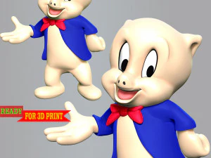 Porky Pig - Looney Tunes 3D Print Model