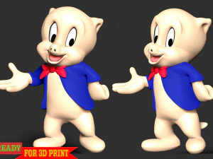 Porky Pig - Looney Tunes 3D Print Model