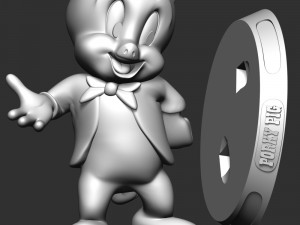 Porky Pig - Looney Tunes 3D Baskı Modeli
