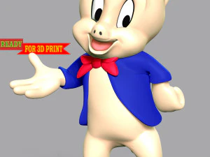 Porky Pig - Looney Tunes 3D Print Model