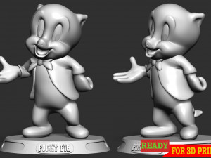 Porky Pig - Looney Tunes 3D Baskı Modeli