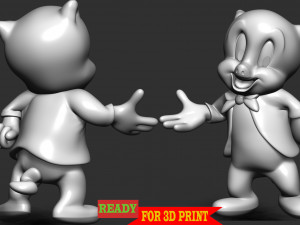 Porky Pig - Looney Tunes 3D Baskı Modeli