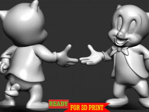 Porky Pig - Looney Tunes 3D Print Model