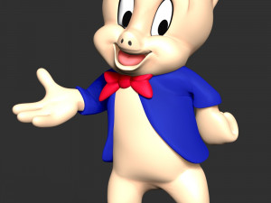 Porky Pig - Looney Tunes 3D Baskı Modeli