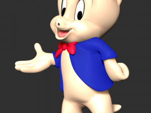 Porky Pig - Looney Tunes 3D Baskı Modeli