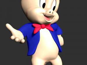 Porky Pig - Looney Tunes 3D Print Model