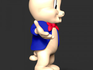 Porky Pig - Looney Tunes 3D Baskı Modeli