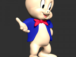 Porky Pig - Looney Tunes 3D Baskı Modeli